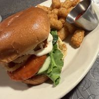 Buffalo Chick’n Burger  at Veggie Galaxy in Cambridge