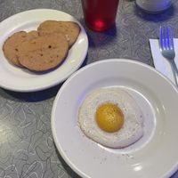 Plant based  egg, and ham  at Veggie Galaxy in Cambridge