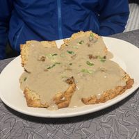 Biscuits and gravy   at Veggie Galaxy in Cambridge