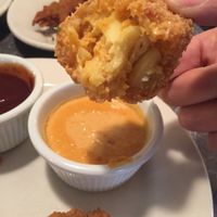 MAC and CHEESE bites at Veggie Galaxy in Cambridge