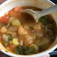 Three bean soup at Veggie Galaxy in Cambridge