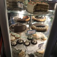 dessert case! all vegan at Veggie Galaxy in Cambridge
