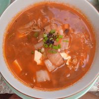 kimchi tofu soup at Cooking Garden Cafe & Eatery in Mae Sai