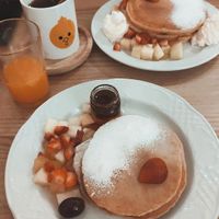 Vegan pancakes at Billy Brunch Sevilla in Sevilla