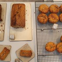 Thyme, tahini cookies, sesame cakes... at Brouillon in Paris