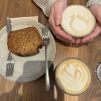 👛 14€ for a latte, a cappuccino and a banana bread. Their menu’s available on their website (fully vegan cafe ☺️)  at Brouillon in Paris