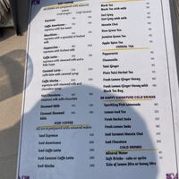 Menu  at Be Happy in Bodhgaya