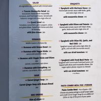 Menu  at Be Happy in Bodhgaya
