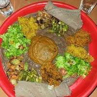 Vegan mixed plate at Asmara in Lyon