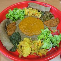 Mixed vegetable plate at Asmara in Lyon