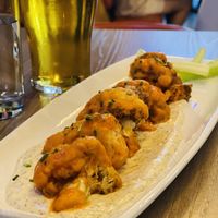 Vegan Cauliflower Buffalo wings with ‘blue cheese'  at Mohawk Bend in Los Angeles