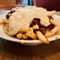 Chili cashew cheese fries  at Mohawk Bend in Los Angeles