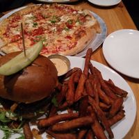 burger and vegan pizza at Mohawk Bend in Los Angeles