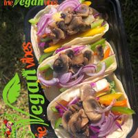 Vegan Tortillas (sweet peppers, pineapple, kale, purple onions & mushrooms) at Irie Vegan Vibes in Georgetown