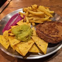 Beyond Meat burger (no bun, per my request at Brooklyn & Co in Salamanca