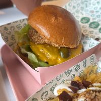 Smoke stack burger at Neat Burger - Bishopsgate in London