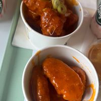 Nuggets and cauli wings, cauli wings was our favourite thing! at Neat Burger - Bishopsgate in London