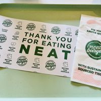 Love that they use sustainable materials and they also seem to have a good recycling scheme in place   at Neat Burger - Bishopsgate in London