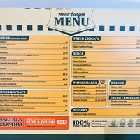 Menu  at Neat Burger - Bishopsgate in London