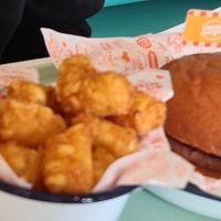 Neat burger and tater tots. at Neat Burger - Bishopsgate in London