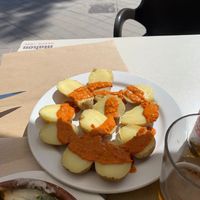 Papas con mojo at Hostel La Pedriza in Manzanares El Real
