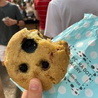 lemon blueberry cheesecake cookie at The Polka Dot Bakery in East London