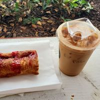 vegan poptart & pumpkin spice latte! so good at Pump Coffee in San Diego