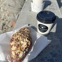 Vegan Croissant & Flat White with oat milk 😍  at Pump Coffee in San Diego