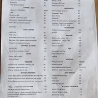 Menu at Coffee Studio in Hurghada