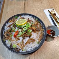 Traditional Vietnamese Pho with mushrooms (small) at Vevi Restaurant II in Vienna
