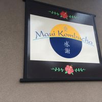 Cute little sign out front. at Maui Kombucha in Haiku