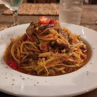 Heart of palm spaghetti at Vinicius in Paraty