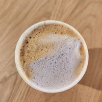 Ube Latte from 2D at XMarket & Vegan Food Hall - Uptown in Chicago