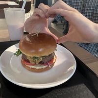 kale my name burger (came with fries) pretty tasty 🍔🐵🍔🐵 but not sure if its $19 tasty...  at XMarket & Vegan Food Hall - Uptown in Chicago