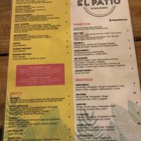 Menú   at El Patio in Bocas Del Toro