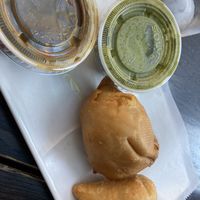 Vegan samosa   at Masala Desi Cafe in Burlingame
