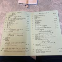 Menú  at Kim Phuong Vegetarian Delight in Renton