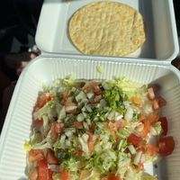 Bean tostado  at Tacos Jalisco in Dodge City