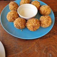 Fried potato balls (skeptical that these are vegan) at Bam Bam in Koh Tao