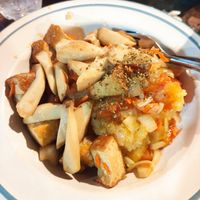 Mashed potato with tofu and extra mushrooms at Bam Bam in Koh Tao