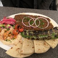 This is what the staff recommended, their special plate. It was so delicious!!!  at BeeWali's Vegan AF in Los Angeles