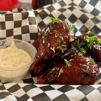 Barbecue wings  at BeeWali's Vegan AF in Los Angeles