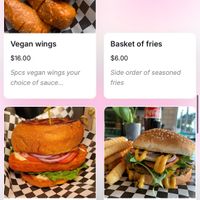 Menu Feb 2025   at BeeWali's Vegan AF in Los Angeles