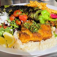 vegan salmon  at BeeWali's Vegan AF in Los Angeles