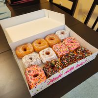 Vegan Classic Dozen Donuts at Pink Love Donuts and More in Miami Beach