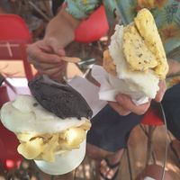 Delicious vegan ice cream special cahuita, cas, guanabana, tropical, maracuja at Gelato in Cahuita