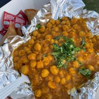 Samosas and Chana masala   at Curry In a Hurry in Raleigh
