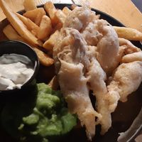 Banana blossom fish at Old Success Inn in Penzance