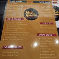 Sould food menu at Lord of the Fries in Windsor