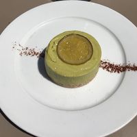 Vegan avocado mousse dessert at Le Murmure Fracassant in Paris